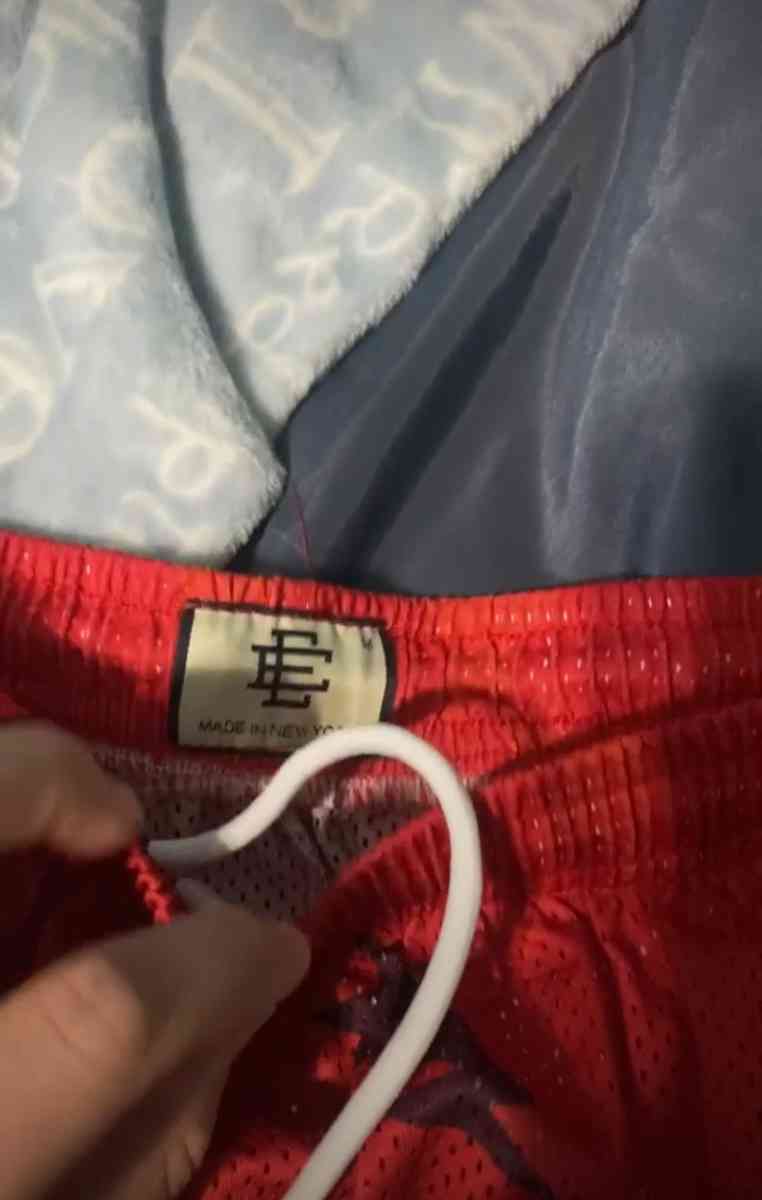 Red Eric Emanuel Bape Shorts all sizes - Atlanta, Georgia - FleaMarketBay