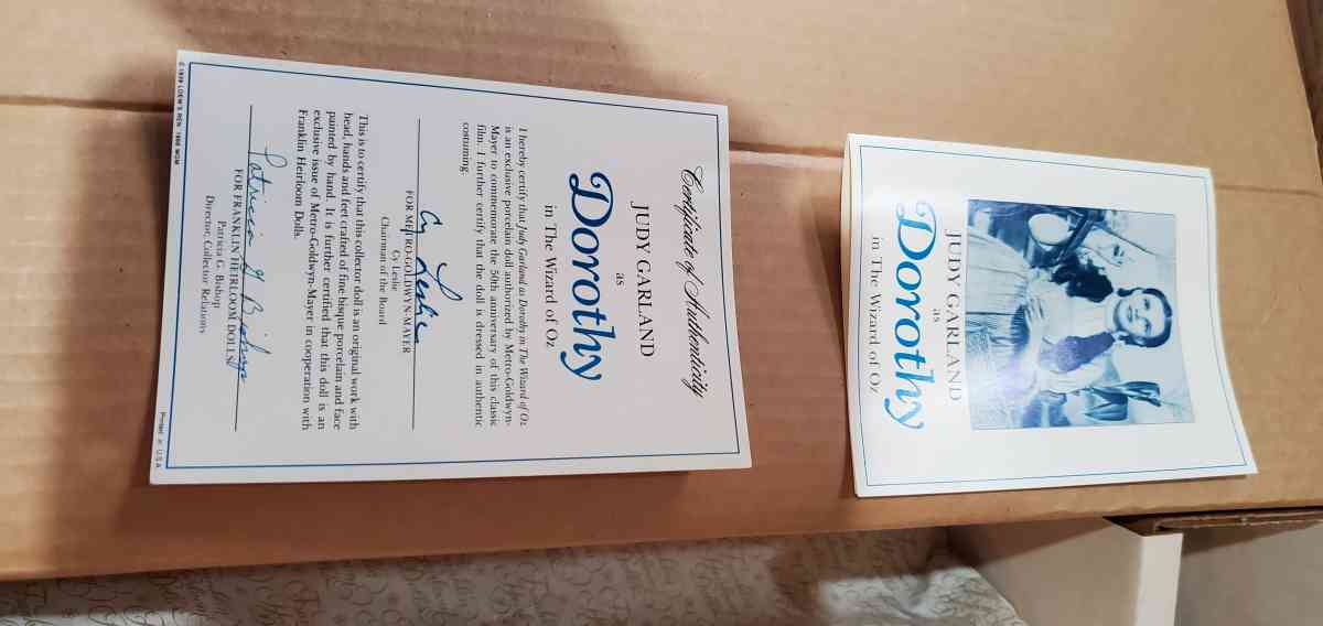 Franklin Mint Dorothy with Toto Porcelain Doll - Saint Louis, Missouri