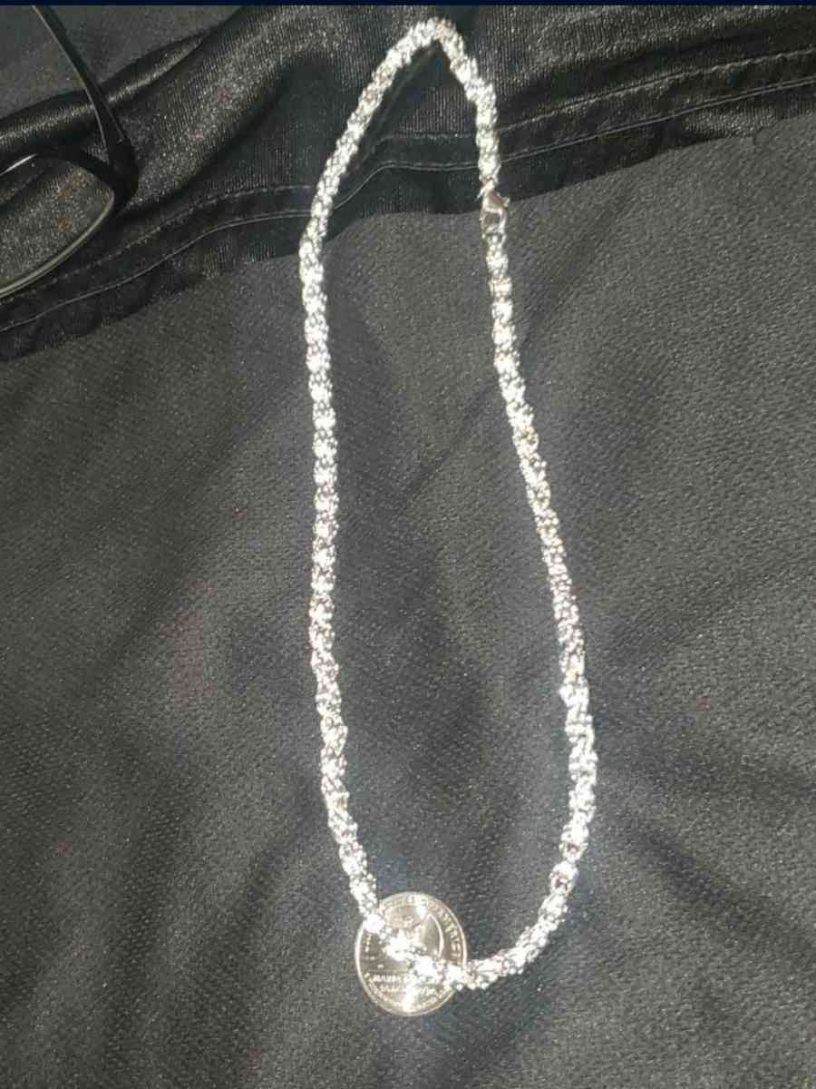 brand new silver 20in 6mm thick bamboo style necklace - Fresno, California - FleaMarketBay