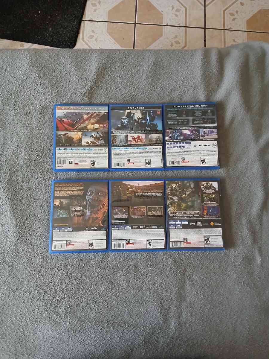 6 PlayStation 4 Games for PlayStation 4 - North Hollywood, California - FleaMarketBay