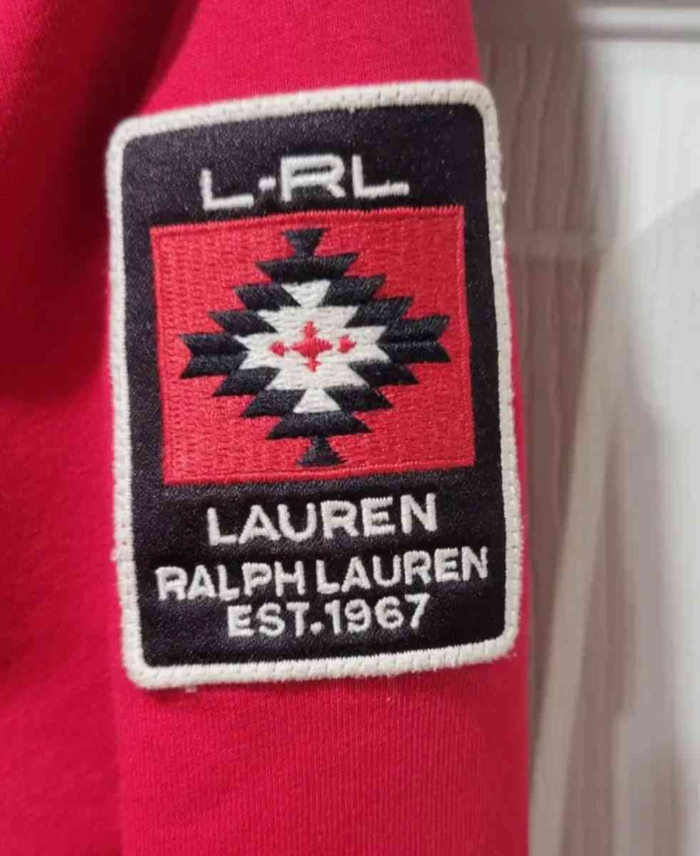 LRL Ralph Lauren Red and Black Hooded Athletic Jacket Woman - Saint Petersburg, Florida - FleaMarketBay