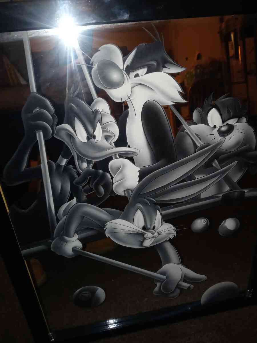 Looney Tune picture frame playing pool table - Henderson, Nevada - FleaMarketBay