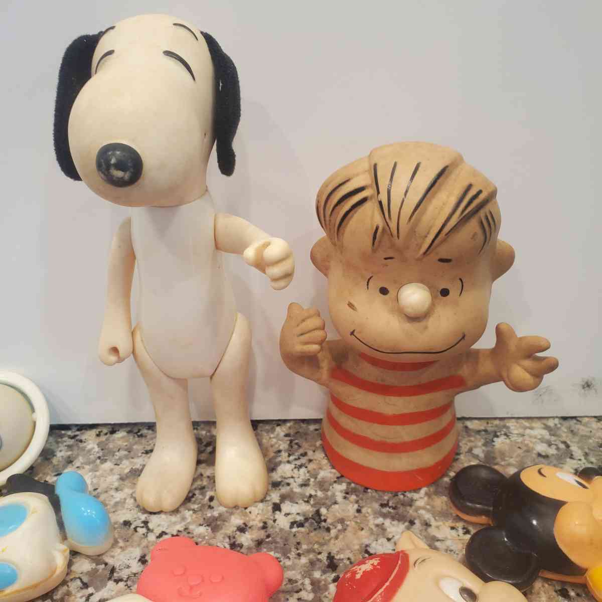 9 Piece Vintage Toys rattles snoopy peanuts mickey mouse Don - Fort Worth, Texas - FleaMarketBay