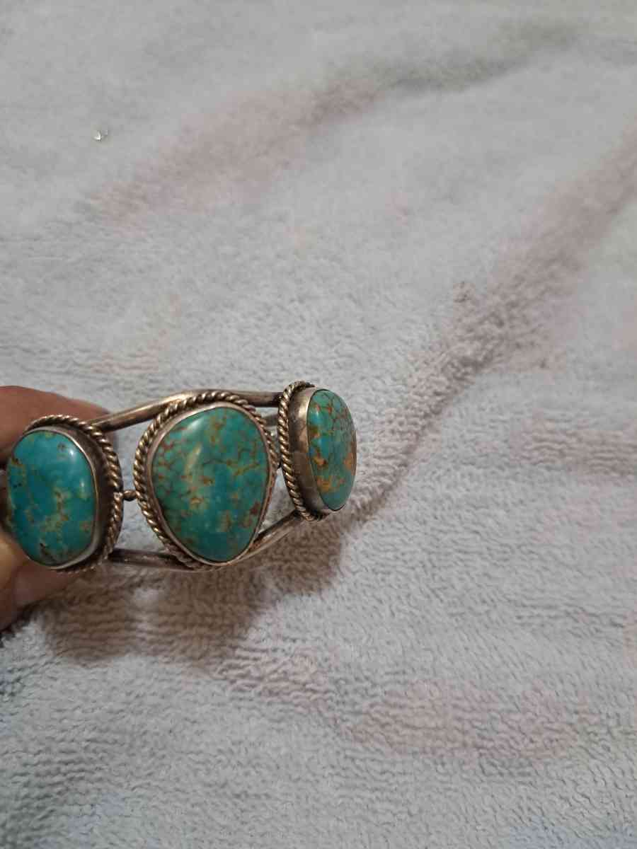 Northwest Native American turquoise bracelet silver - Milton, Florida - FleaMarketBay
