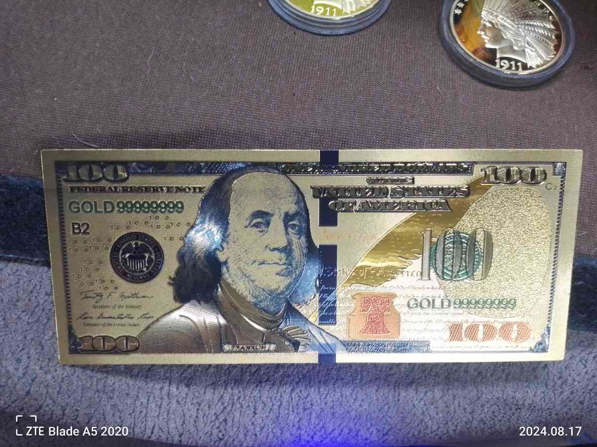 100 dollar bill gold leaf - Myrtle Point, Oregon - FleaMarketBay