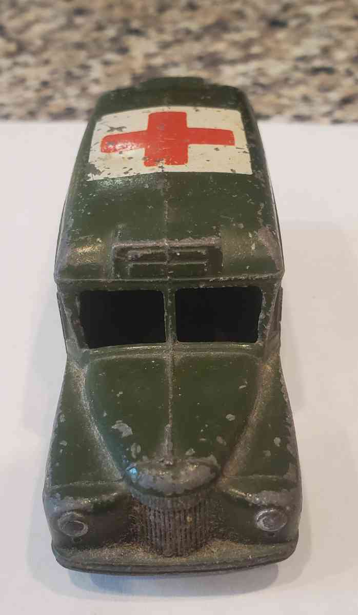 Vintage diecast Military Green Ambulance - Fort Worth, Texas - FleaMarketBay