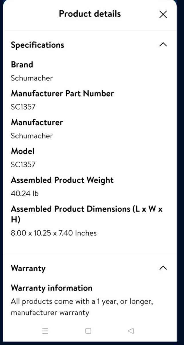 New Open Box Schumacher Battery Charger - San Diego, California - FleaMarketBay