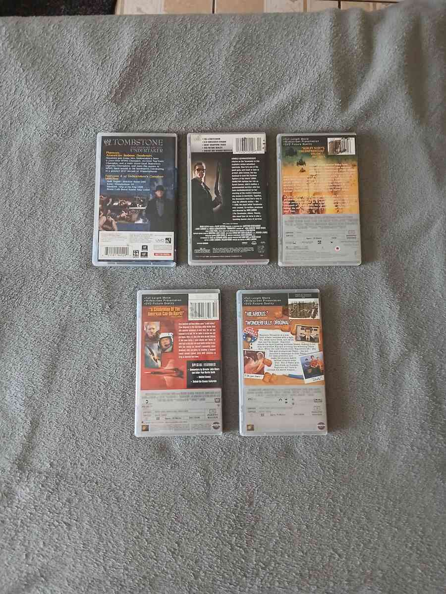 5 PSP UMD Videos for PlayStation Portable PSP - North Hollywood, California - FleaMarketBay