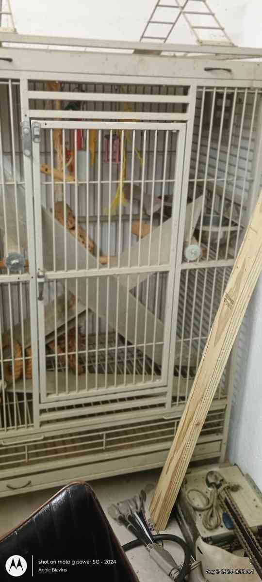 Huge bird cage on wheels and the ramps ropes - Miami, Oklahoma - FleaMarketBay