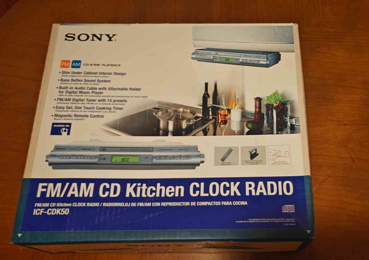 Sony FM AM CD KITCHEN CLOCK RADIO ICFCDK50 - Wayne, New Jersey - FleaMarketBay