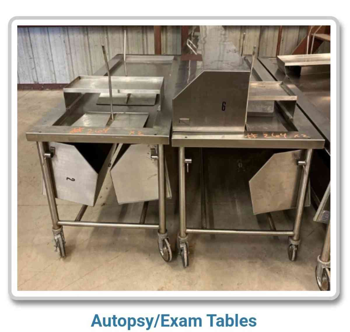 Autopsy exam tables - San Juan, Texas - FleaMarketBay