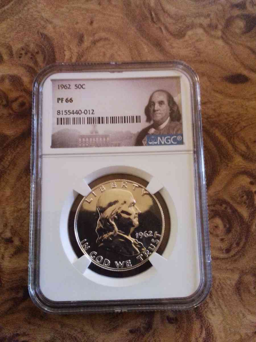 Three NGC Graded Franklin Silver Half Dollars - Newark, California - FleaMarketBay