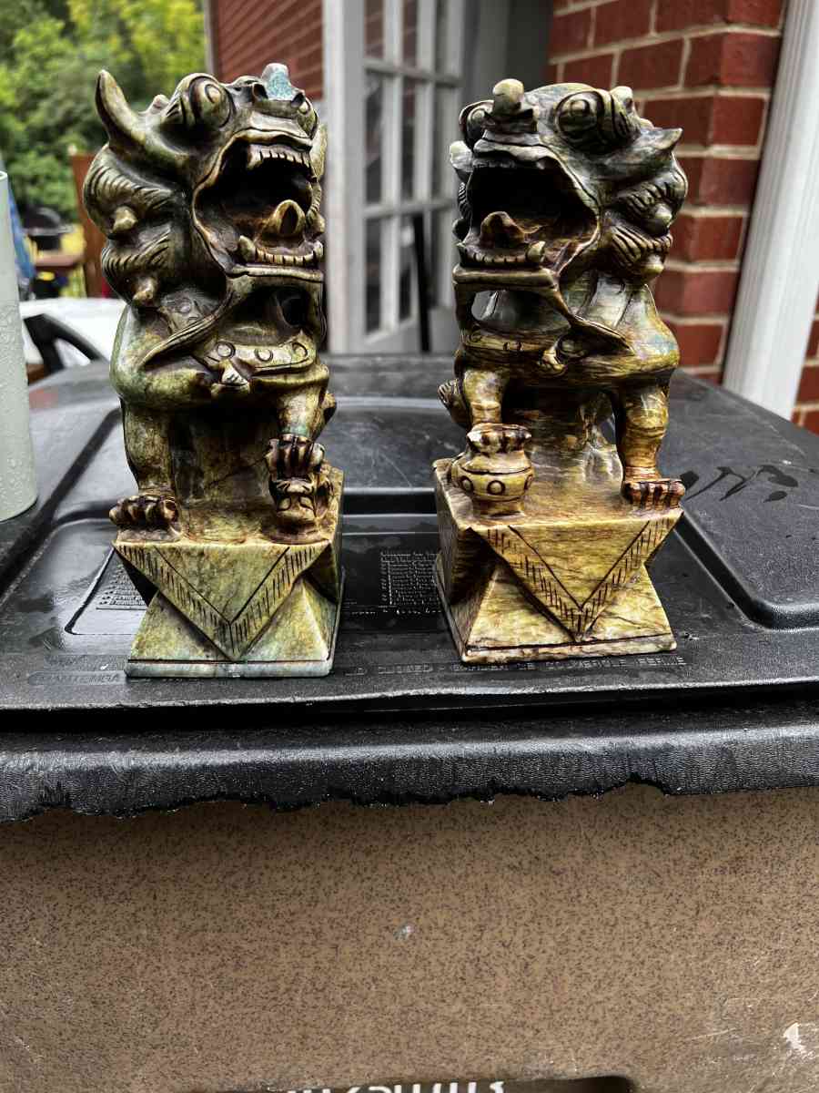 two hand carved statues - Nashville, Tennessee - FleaMarketBay