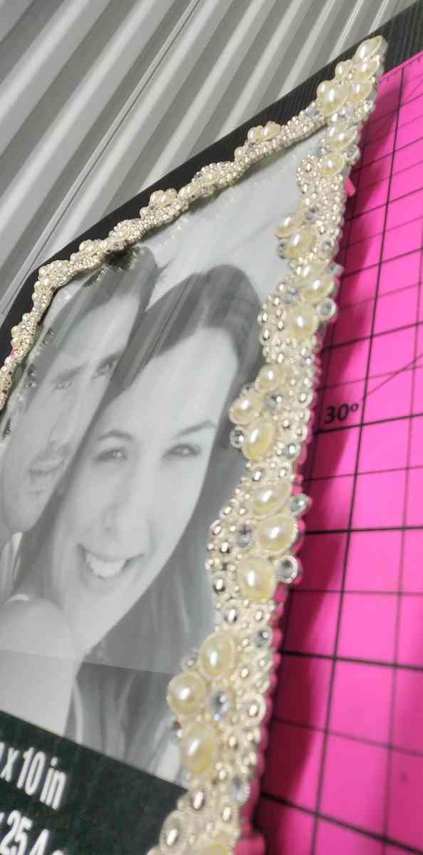 Ornate Pearl and Rhinestone Embellished 8x10  Photo Frame - Kenner, Louisiana - FleaMarketBay