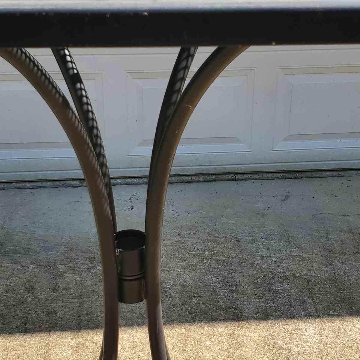 Bar Height Wrought Iron Table W Umbrella Hole 36x36x42 - Rock Island, Tennessee - FleaMarketBay