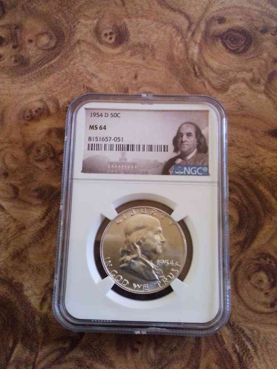 Three NGC Graded Franklin Silver Half Dollars - Newark, California