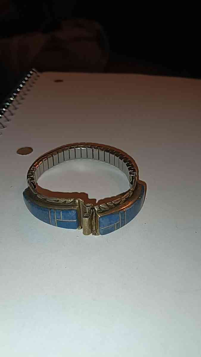 vintage sterling silver and turquoise watch band - Brooksville, Florida - FleaMarketBay