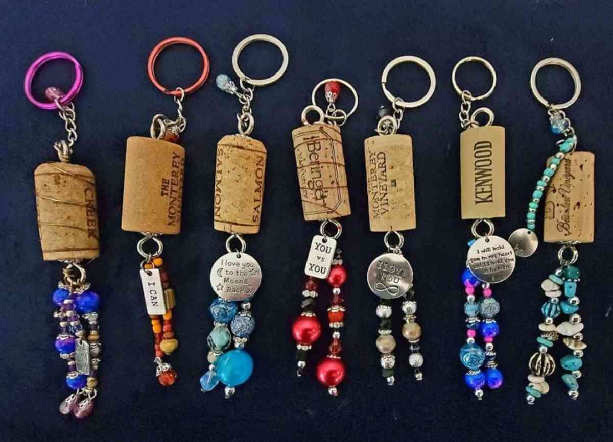 Cork keychains I made - Anderson, California - FleaMarketBay