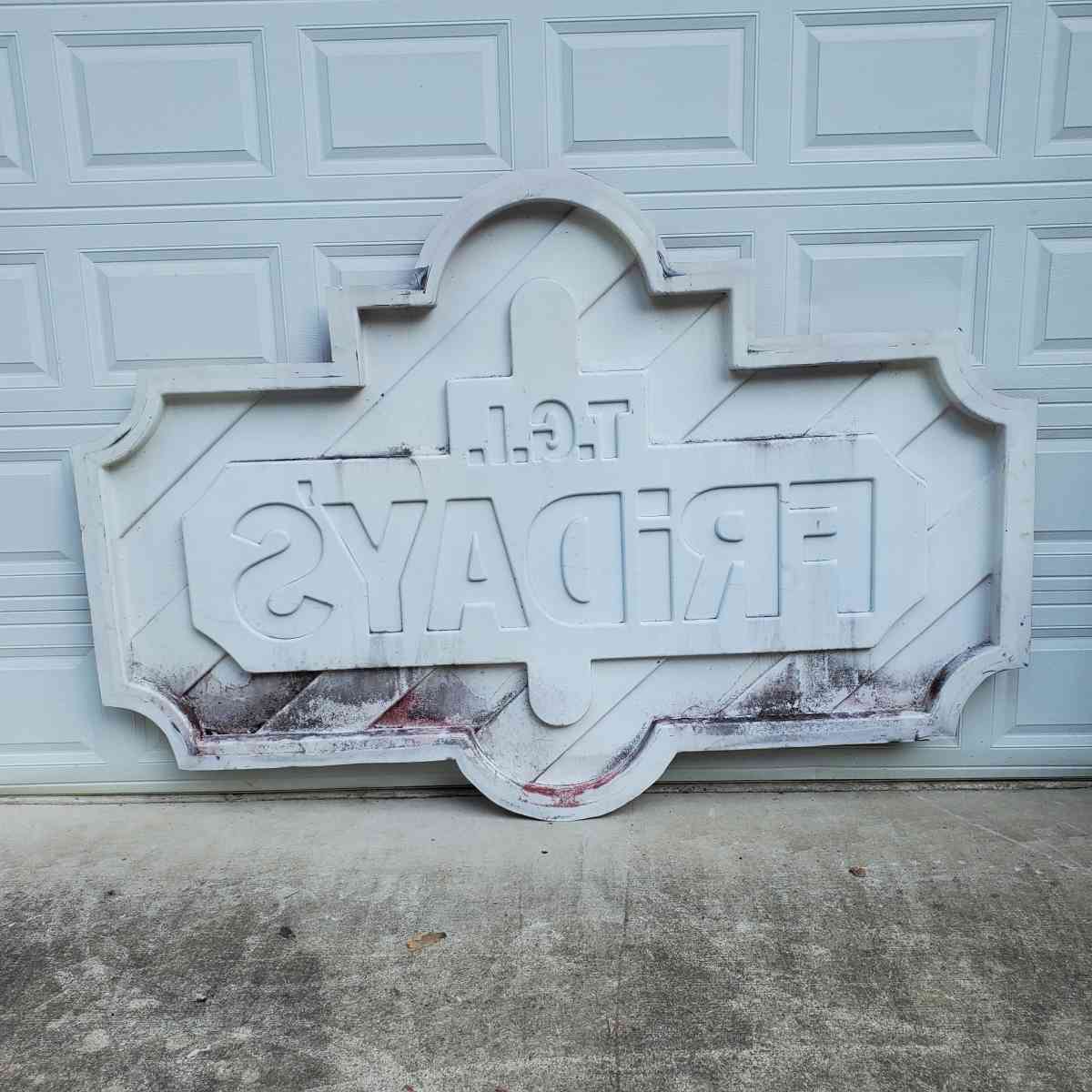 TGI Fridays Plastic Molded Sign  95 x 65  RRR Signs - Rock Island, Tennessee - FleaMarketBay