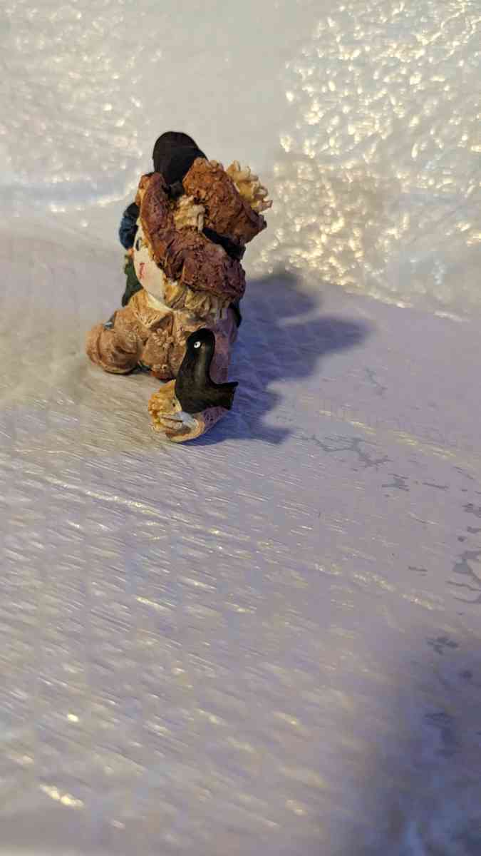Resin Scarecrow Laying Down With Legs Bent Holding A Crow - Phoenix, Arizona - FleaMarketBay