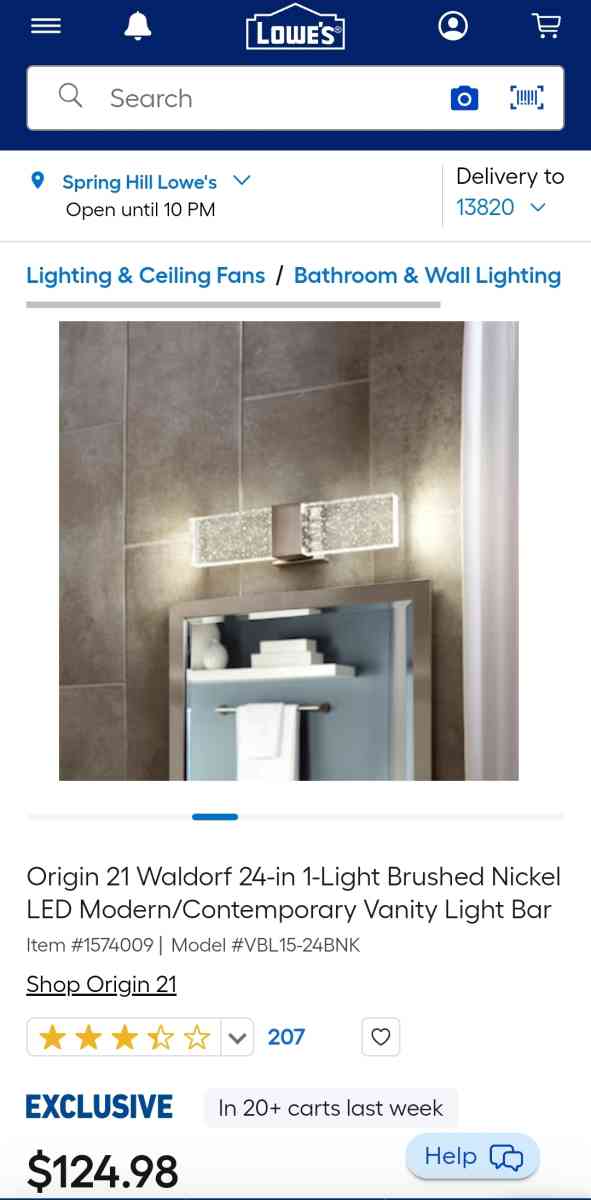 Origin21 Waldorf LED Vanity Light Bar BRAND NEW - Homosassa, Florida - FleaMarketBay