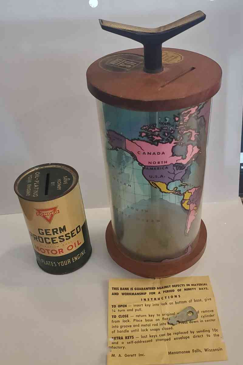 2 Vintage Coin Penny Banks - Fort Worth, Texas - FleaMarketBay