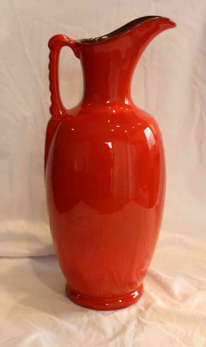 Vintage 17in Frankhoma Red Pitcher 77A - Fort Worth, Texas - FleaMarketBay