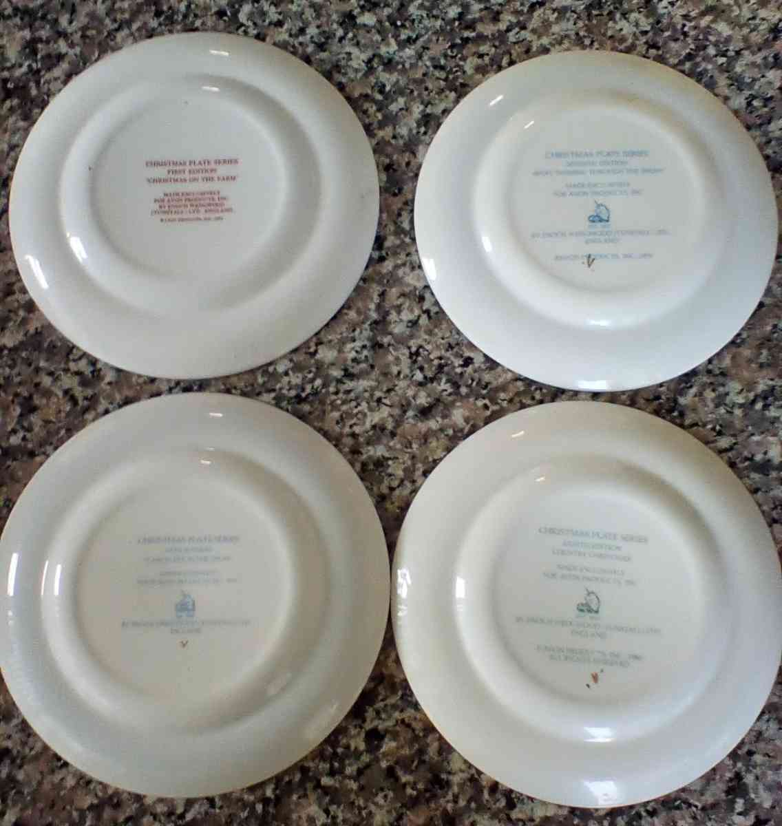 4 Avon Christmas Plates from 70s 80s - Fort Worth, Texas - FleaMarketBay