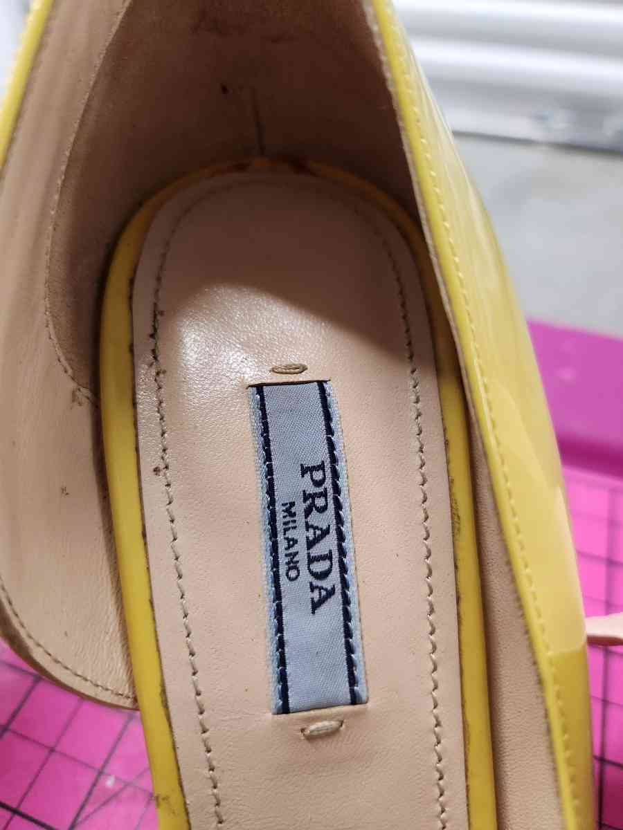PRADA Yellow Patent Leather DOrsay Pumps - Kenner, Louisiana - FleaMarketBay