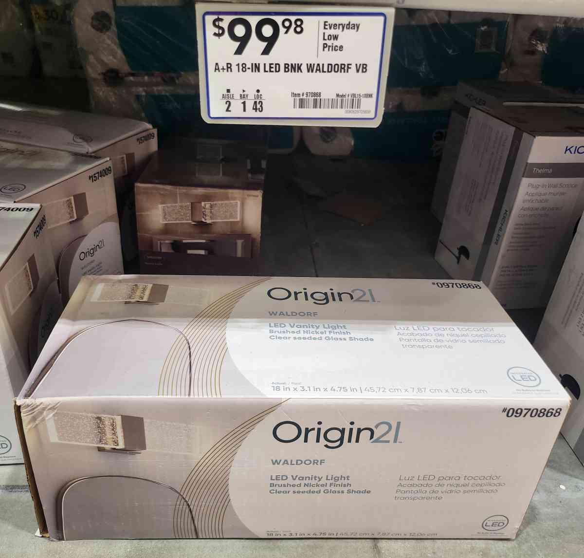 Origin21 Waldorf Vanity Light Bar BRAND NEW - Homosassa, Florida - FleaMarketBay