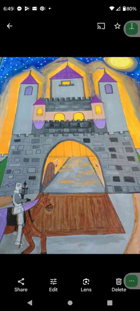 3ft tall Knight Painting - Bakersfield, California - FleaMarketBay