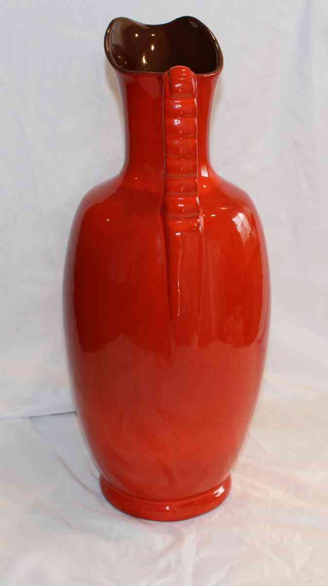 Vintage 17in Frankhoma Red Pitcher 77A - Fort Worth, Texas - FleaMarketBay