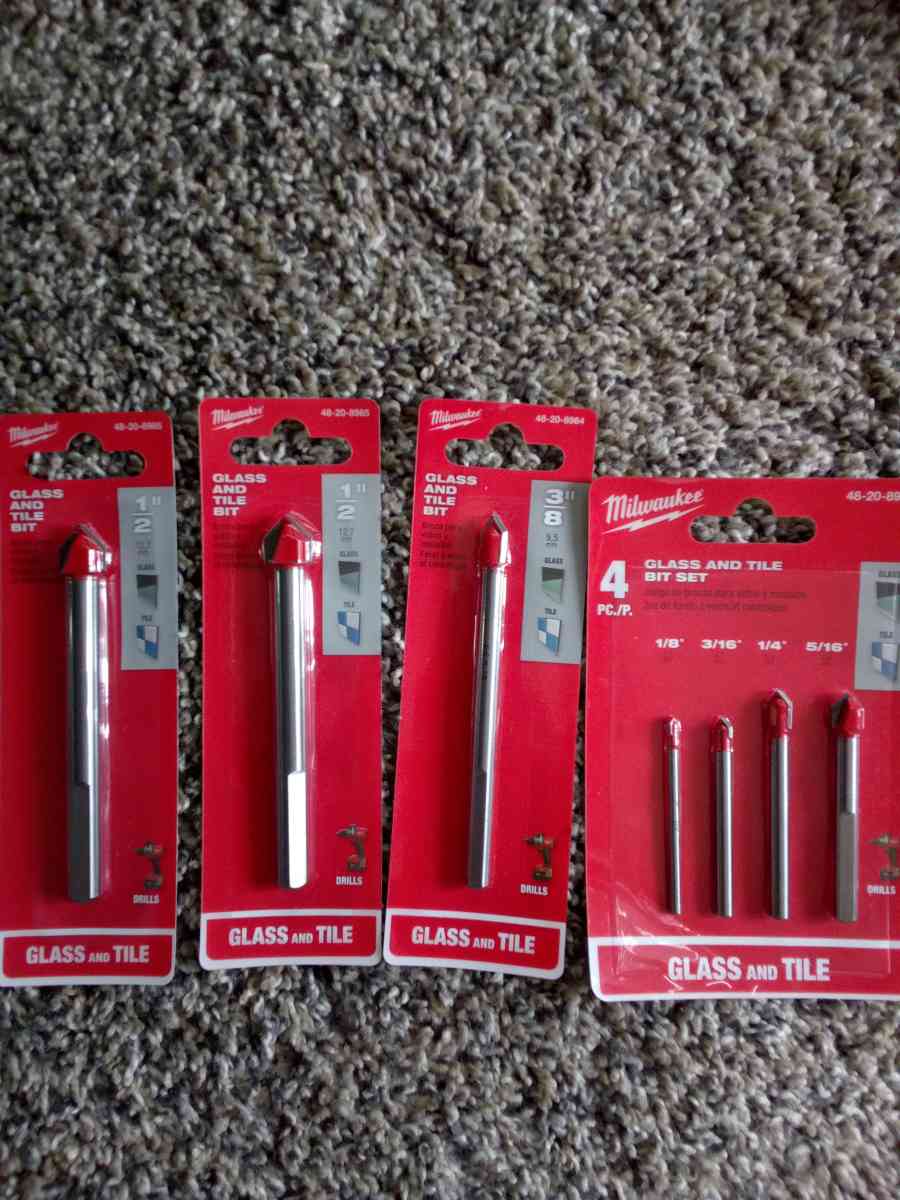 Milwaukee Glass And Tile Bits bundle - Indianapolis, Indiana