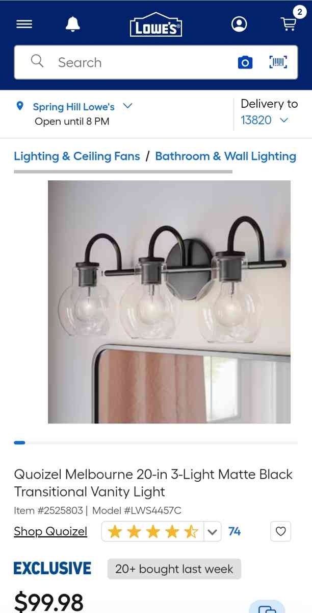 Quoizel Melbourne 3 Light Vanity Light - Homosassa, Florida - FleaMarketBay