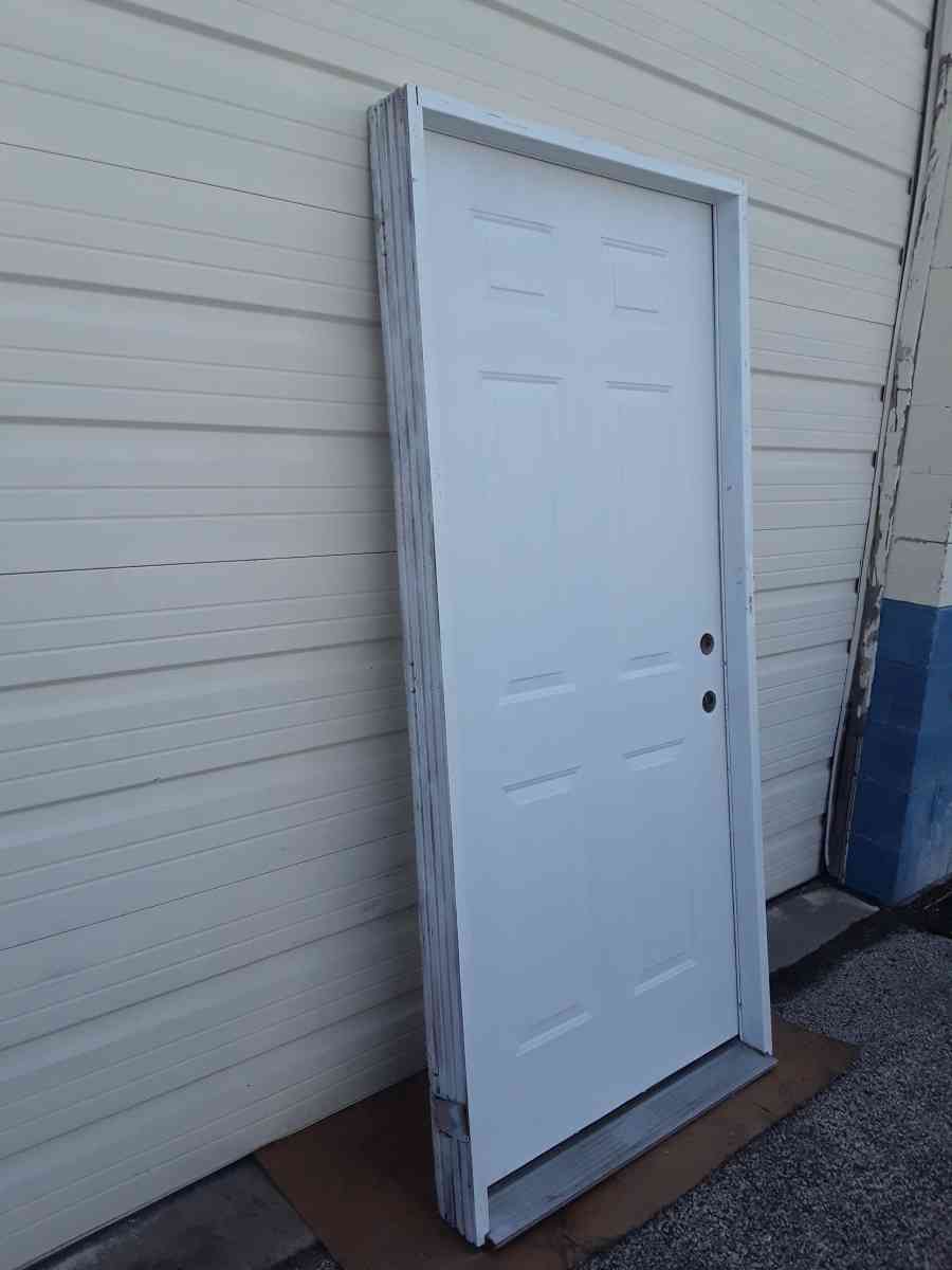 Nice White Entryway Steel Door 36 X 80 left Hand Swing - Williamstown, New Jersey - FleaMarketBay
