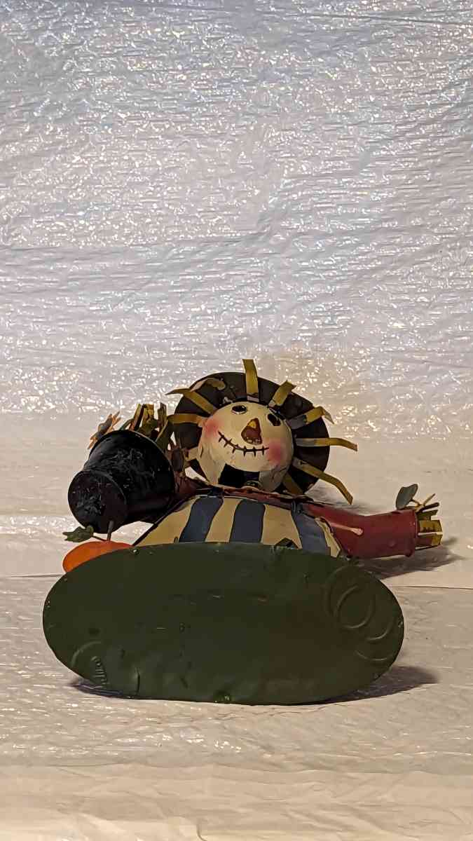 Tin Bobblehead To Scarecrow Girl  with Sunflowers and Pumpki - Phoenix, Arizona - FleaMarketBay