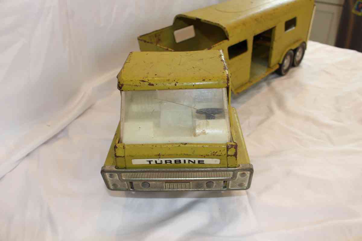 1960s Vintage Structo Horse Truck w TrailerMetal Toy - Fort Worth, Texas - FleaMarketBay