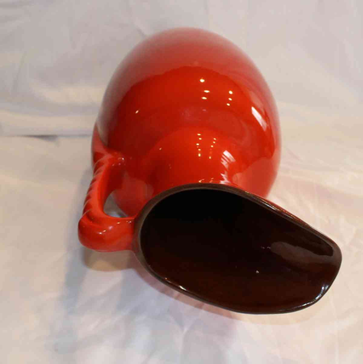Vintage 17in Frankhoma Red Pitcher 77A - Fort Worth, Texas - FleaMarketBay