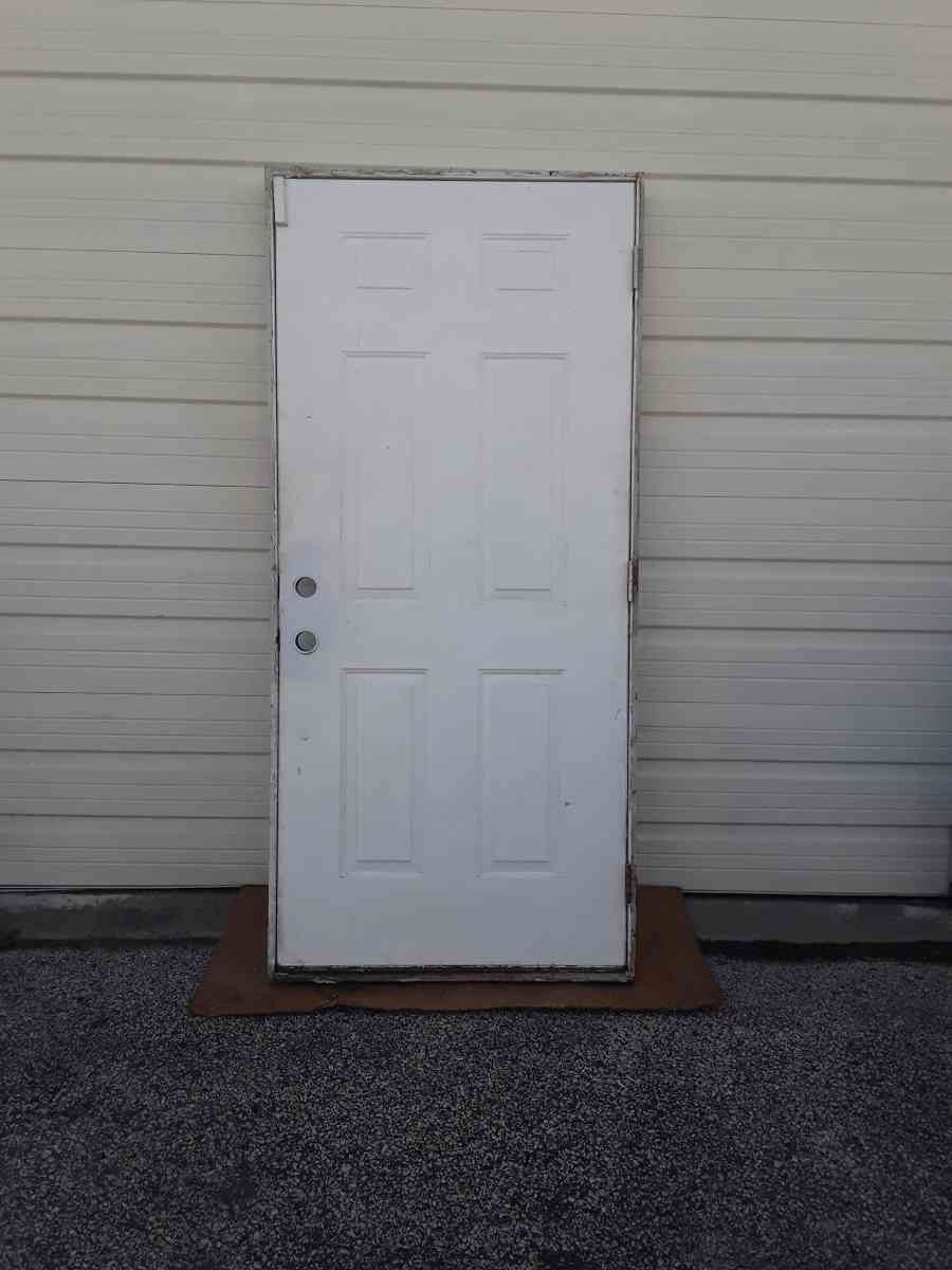 Nice White Entryway Steel Door 36 X 80 left Hand Swing - Williamstown, New Jersey - FleaMarketBay