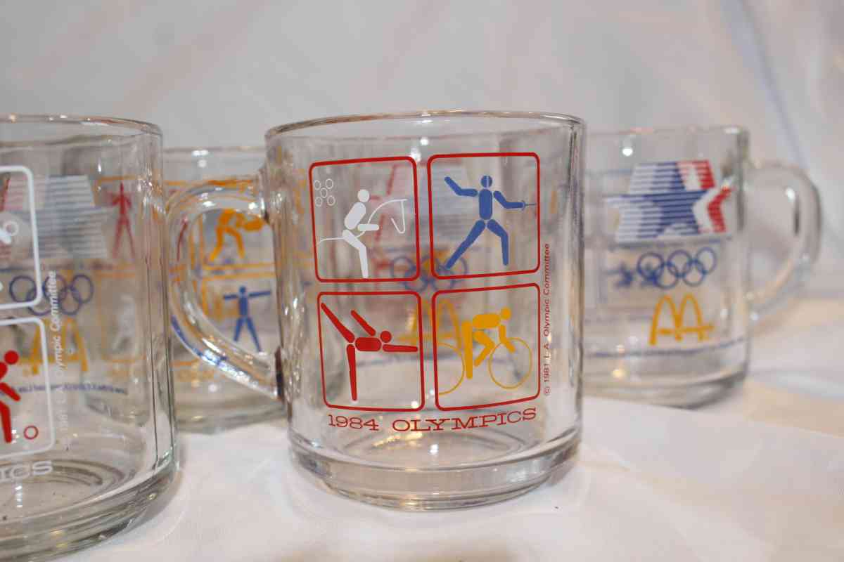 Set of 12 McDonalds 1984 Los Angeles Olympic Games Coffee Mu - Fort Worth, Texas - FleaMarketBay