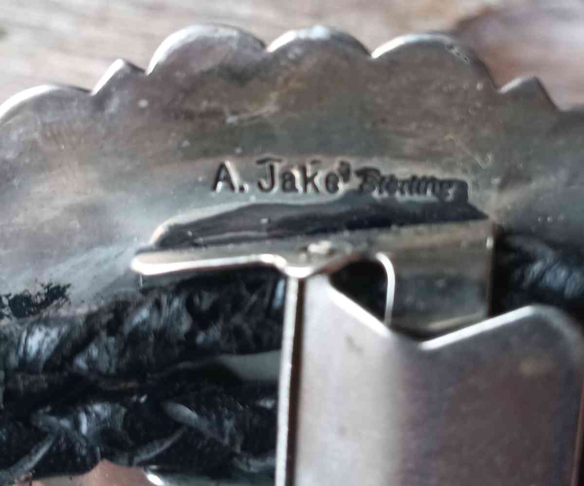 vintage turquoise bolo tie by A Jake - Cottonwood, Arizona - FleaMarketBay