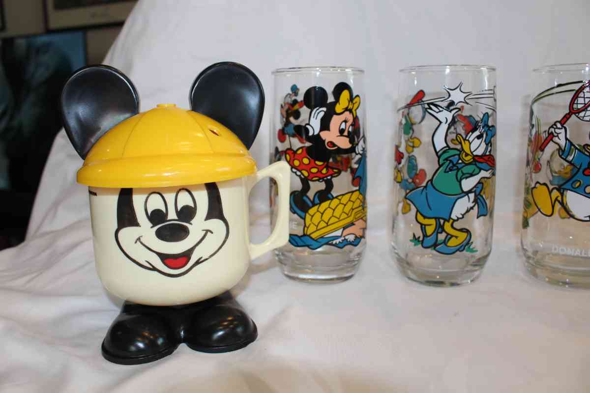 6 Piece Vintage Pepsi Walt Disney Collector Series Drinking - Fort Worth, Texas - FleaMarketBay
