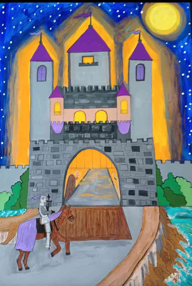 3ft tall Knight Painting - Bakersfield, California