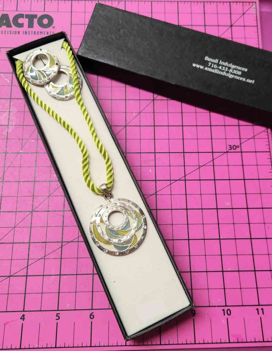 Boutique Green and Blue Enamel Pave Accented Fashion Jewlery - Kenner, Louisiana - FleaMarketBay