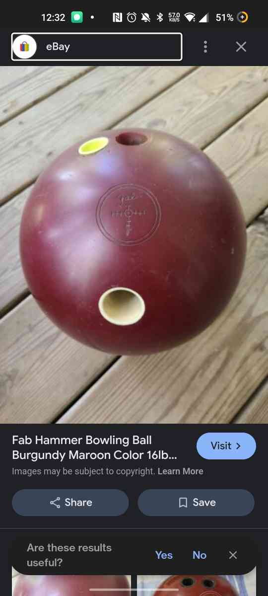 had custom bowling ball made in the US - Inglis, Florida - FleaMarketBay