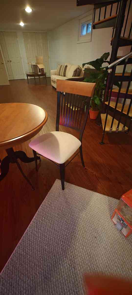 3 Piece Dining Room Set  Solid Maple Table w 2 Mid Century C - Wayne, New Jersey - FleaMarketBay