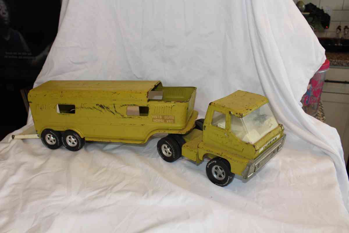 1960s Vintage Structo Horse Truck w TrailerMetal Toy - Fort Worth, Texas - FleaMarketBay