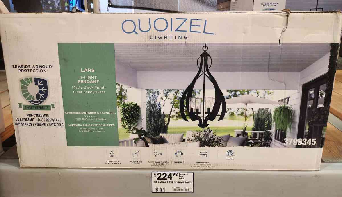 Quoizel 4 Light Pendant Light - Homosassa, Florida - FleaMarketBay