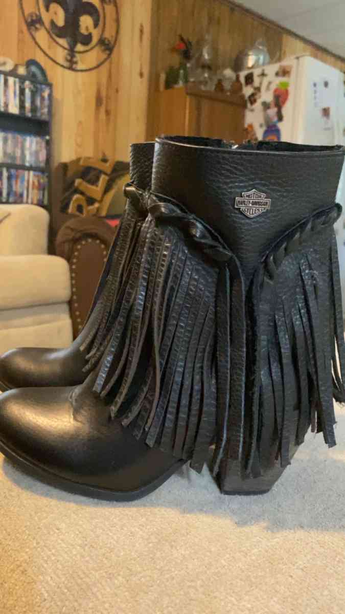 Harley Davison fringe boots - Deville, Louisiana