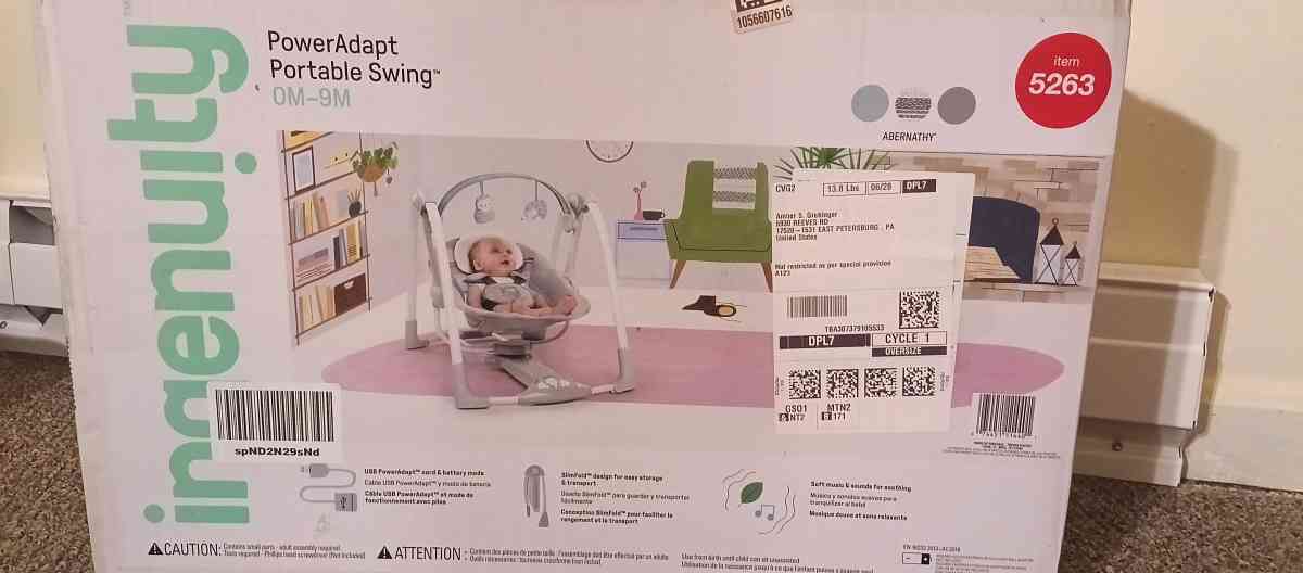 ingenuity poweradapt portable swing - Harrisburg, Pennsylvania